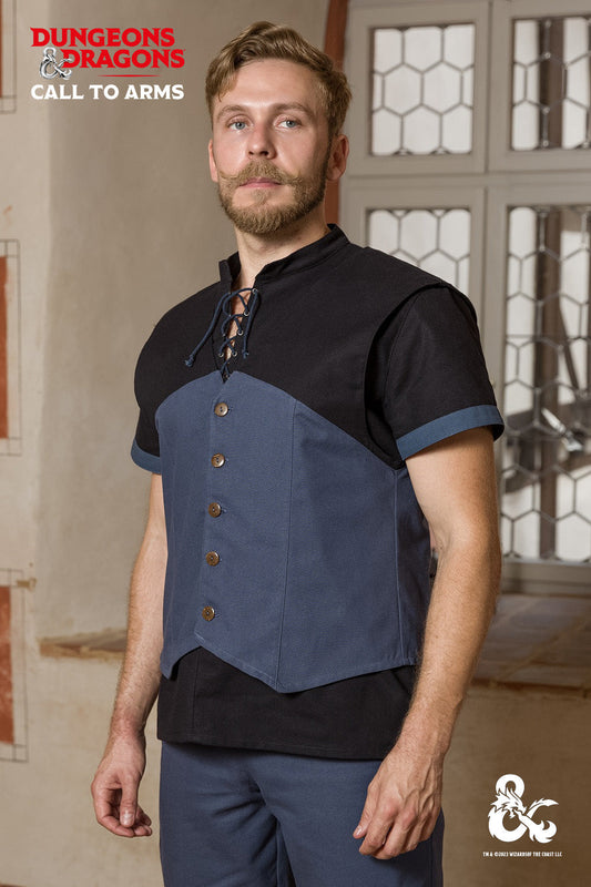 Dungeons & Dragons Rogue Hooded Vest Woad Blue - Which Mark