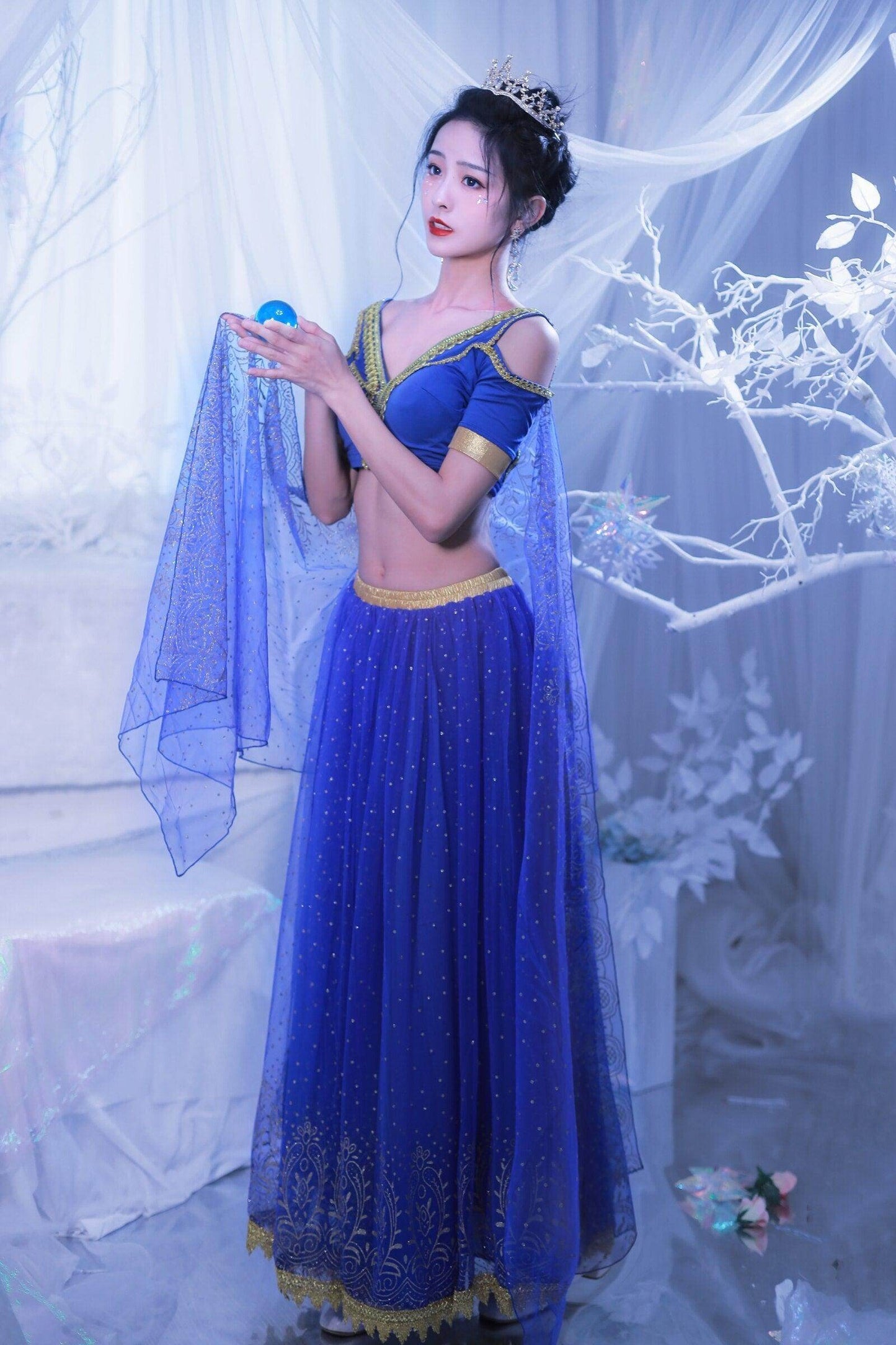 Jasmine Princess Outfit Party Cosplay Arabian Princess Costumes - Which Mark