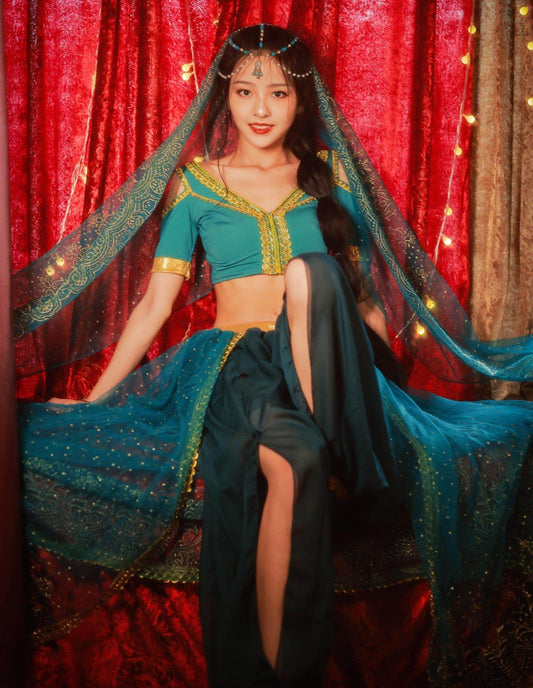 Jasmine Costume Party Cosplay Jasmine Princess Fancy Outfit - Which Mark