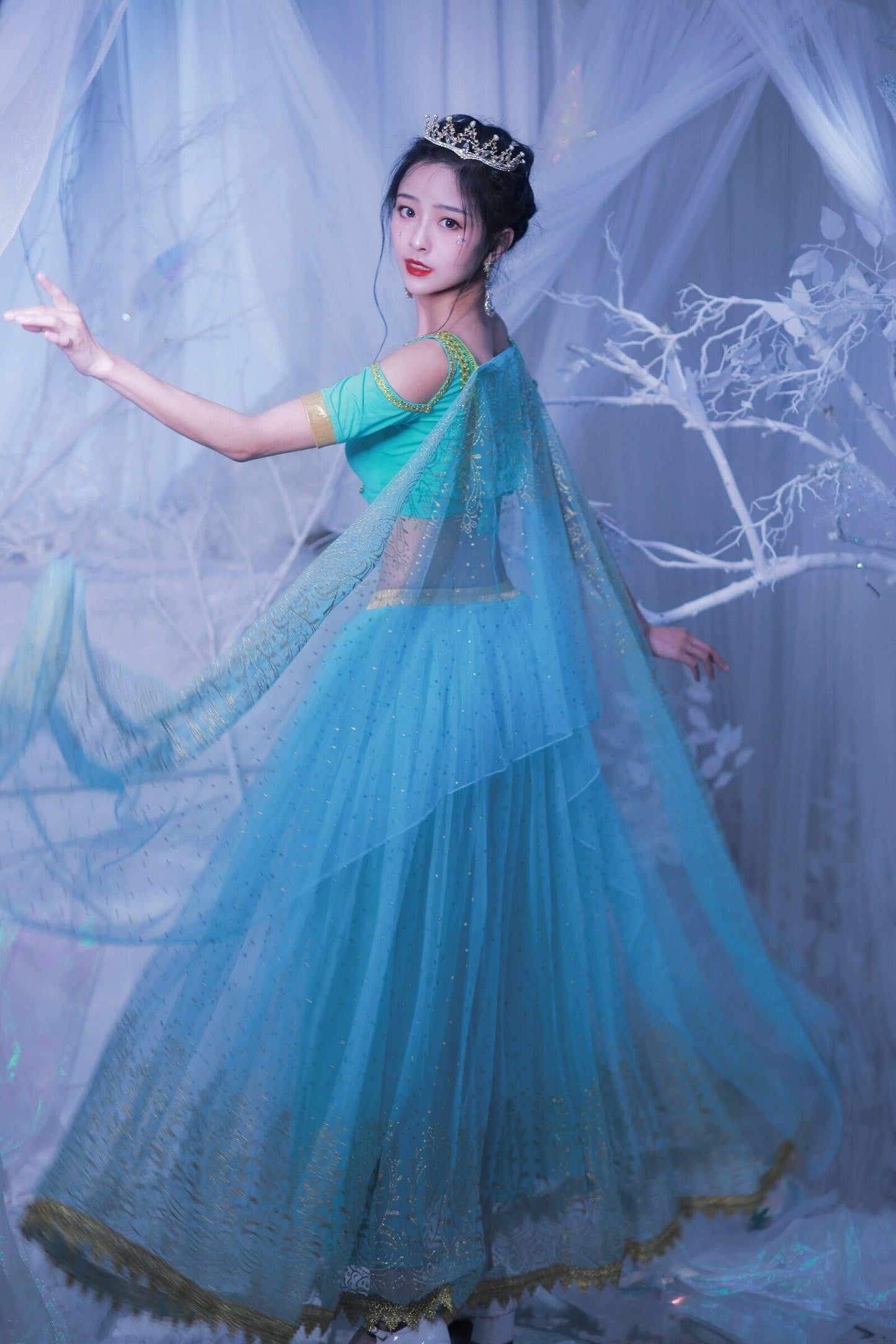 Belly Dance Outfit Indian Dance Jasmine Fancy Costume Party Cosplay - Which Mark