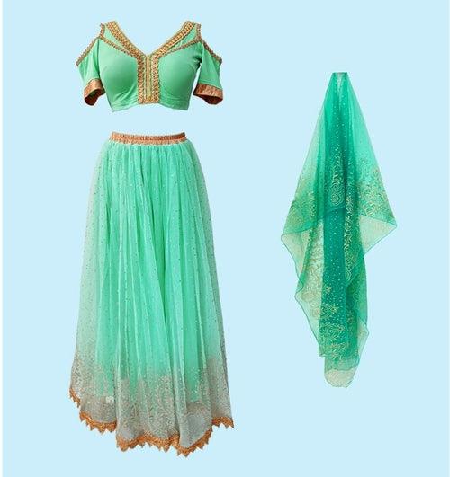 Belly Dance Outfit Indian Dance Jasmine Fancy Costume Party Cosplay - Which Mark