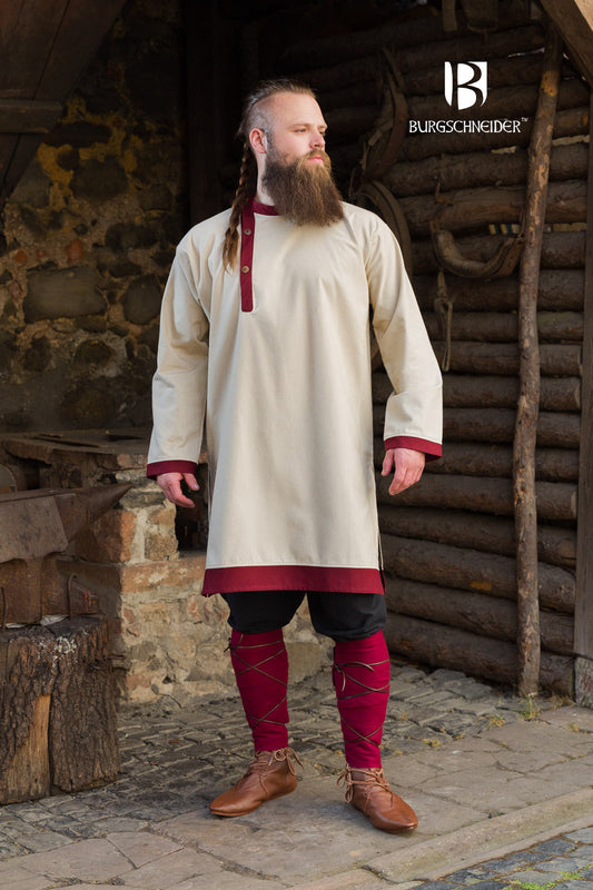 Rus Tunic Tobiasz Natural/Bordeaux - Which Mark