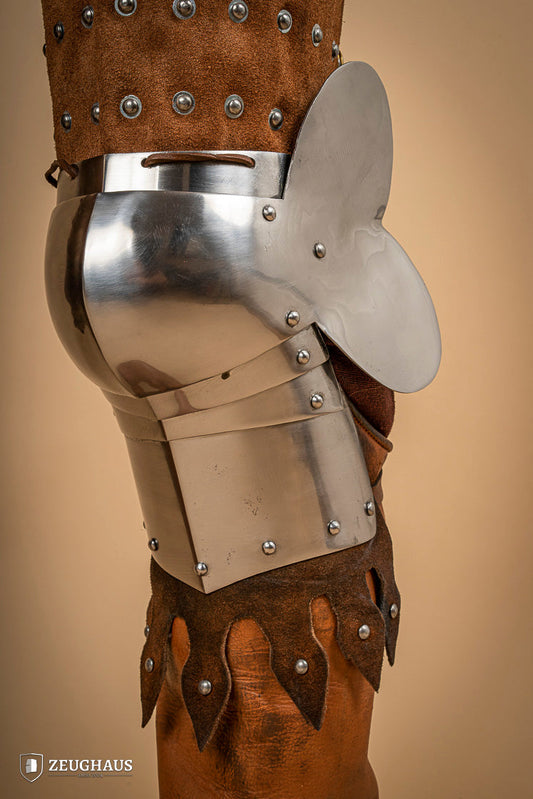 Splinted Leg Armour Suede Leather Brown - Which Mark