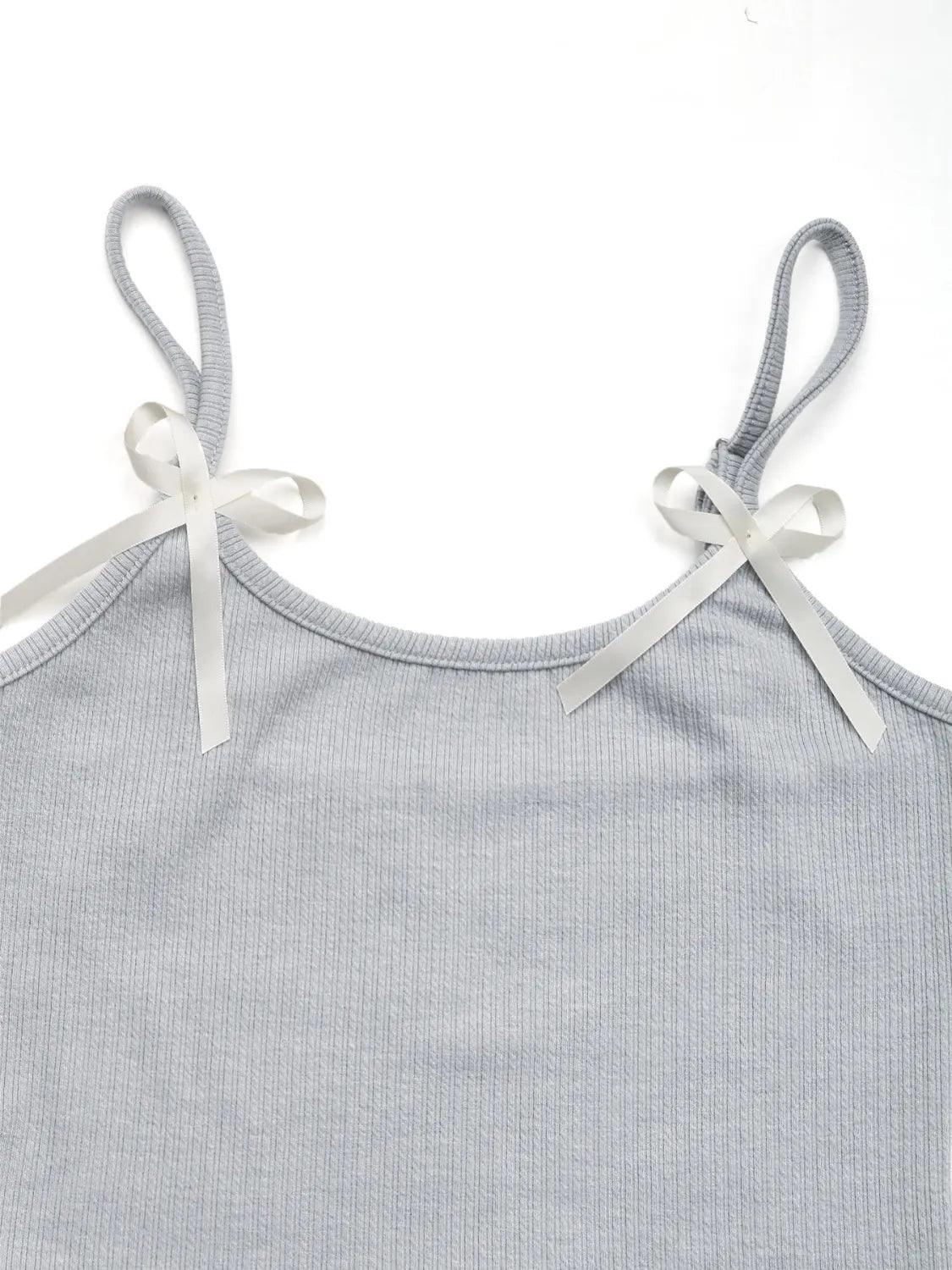 Asymmetrical Bow Cami and Skirt Set - Which Mark