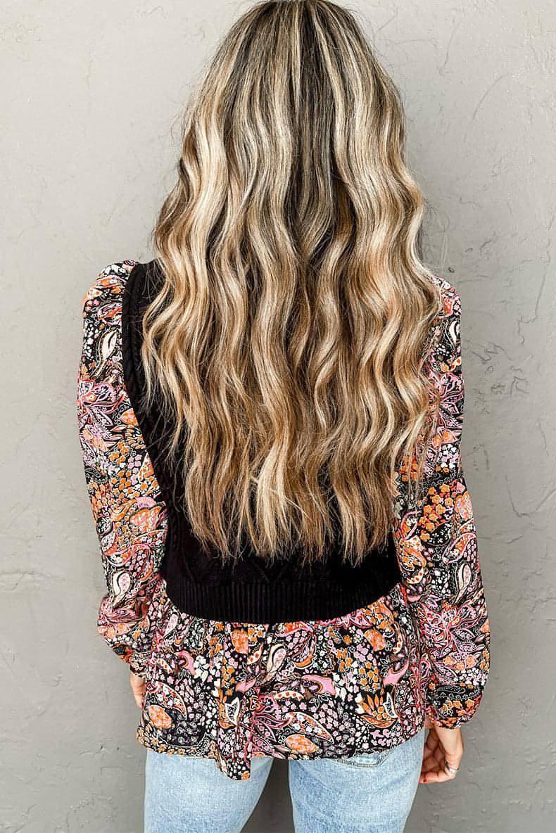 Sweater Women Loose Contrast Color Long Sleeves - Which Mark