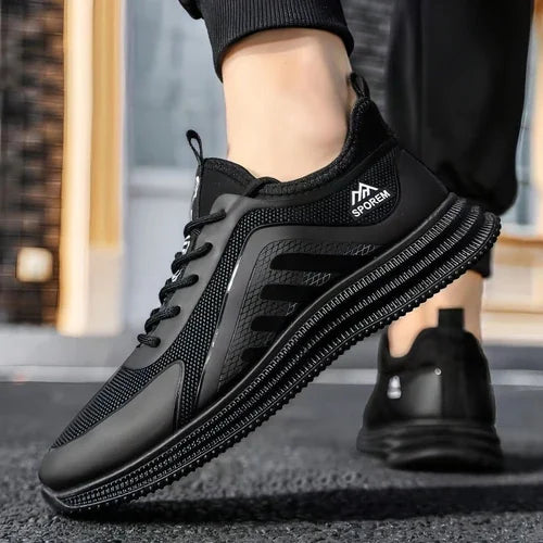 Men's Fly Woven Mesh Shoes Soft Sole Sneakers - Which Mark