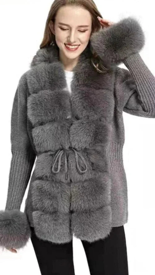 Placket Cuff Detachable Women's Jacket - Which Mark
