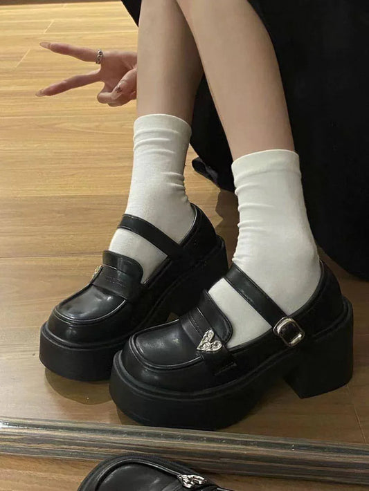 Classy High Heels With Skirt Mary Jane Shoes - Which Mark