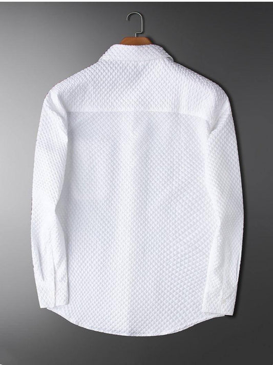 Men's Long Sleeve White DressShirt - Which Mark