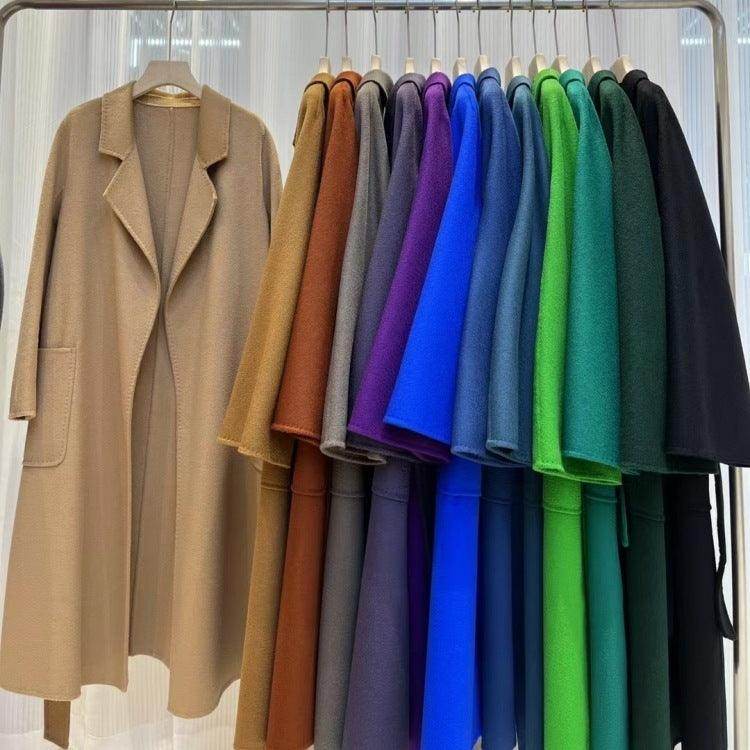 Water Ripple Cashmere Women's Long Reversible Coat – Luxury & - Which Mark