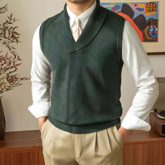 Casual Retro Warm Sweater Vest - Which Mark