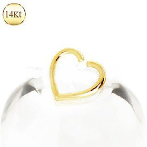 14Kt Yellow Gold Heart Shaped Cartilage Earring - Which Mark