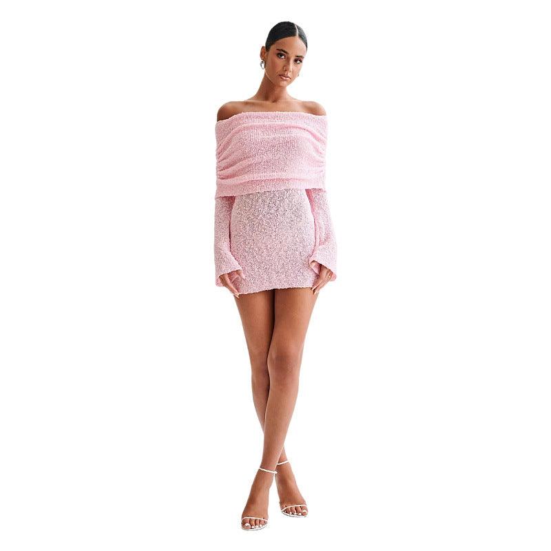 25 Edition – Off-Shoulder Knit Bodycon Dress - Which Mark