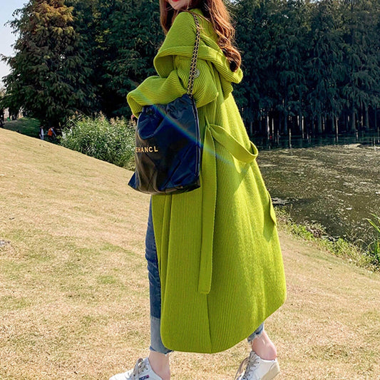 Green Alpaca Women 's Wool Sweater Coat Cardigan Handmade Clothing - Which Mark