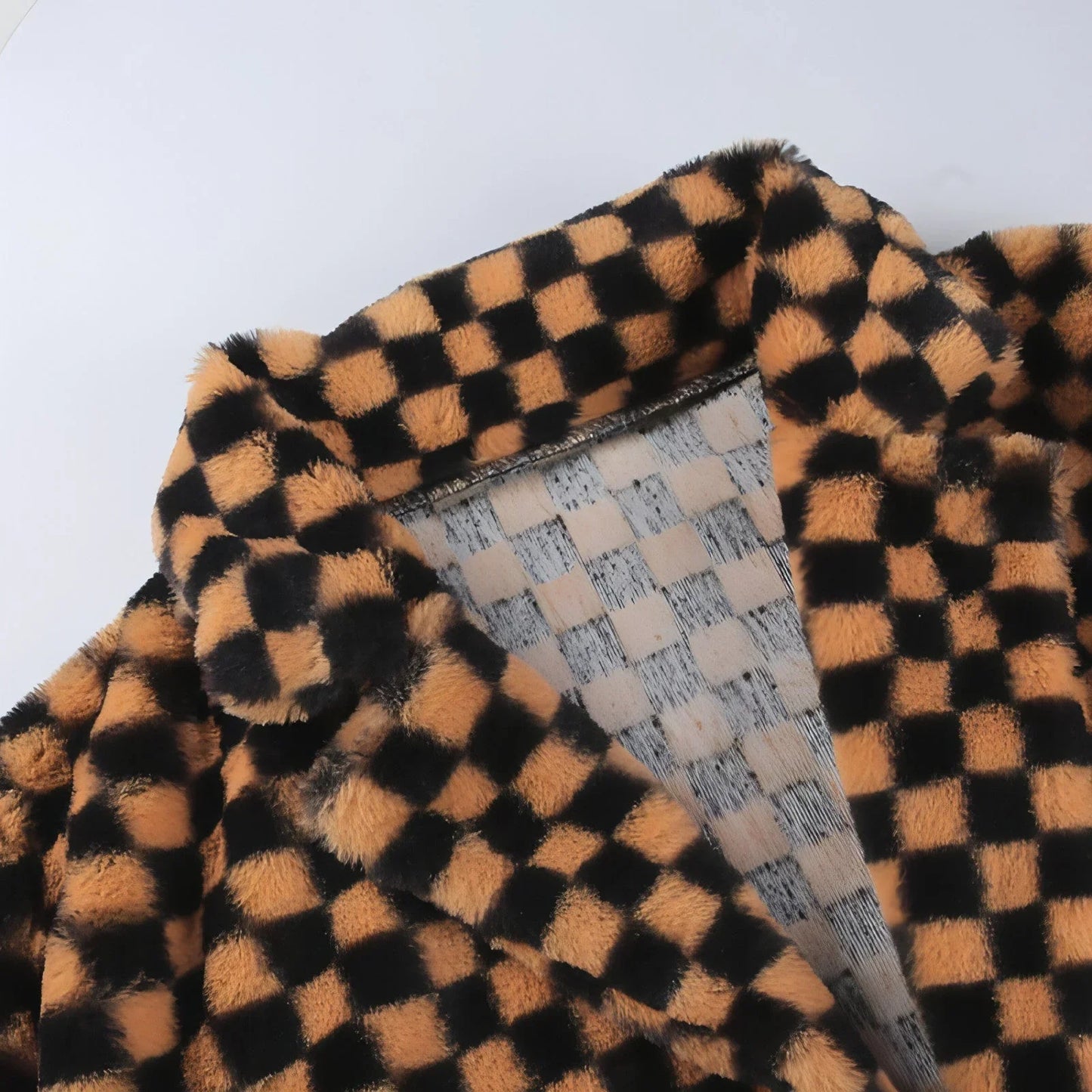 Checkerboard Plaid Sweater Women Street Hipster Blouse - Which Mark