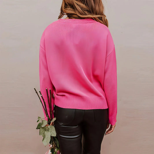 Women's Warm Leisure All-matching Printed Sweater - Which Mark