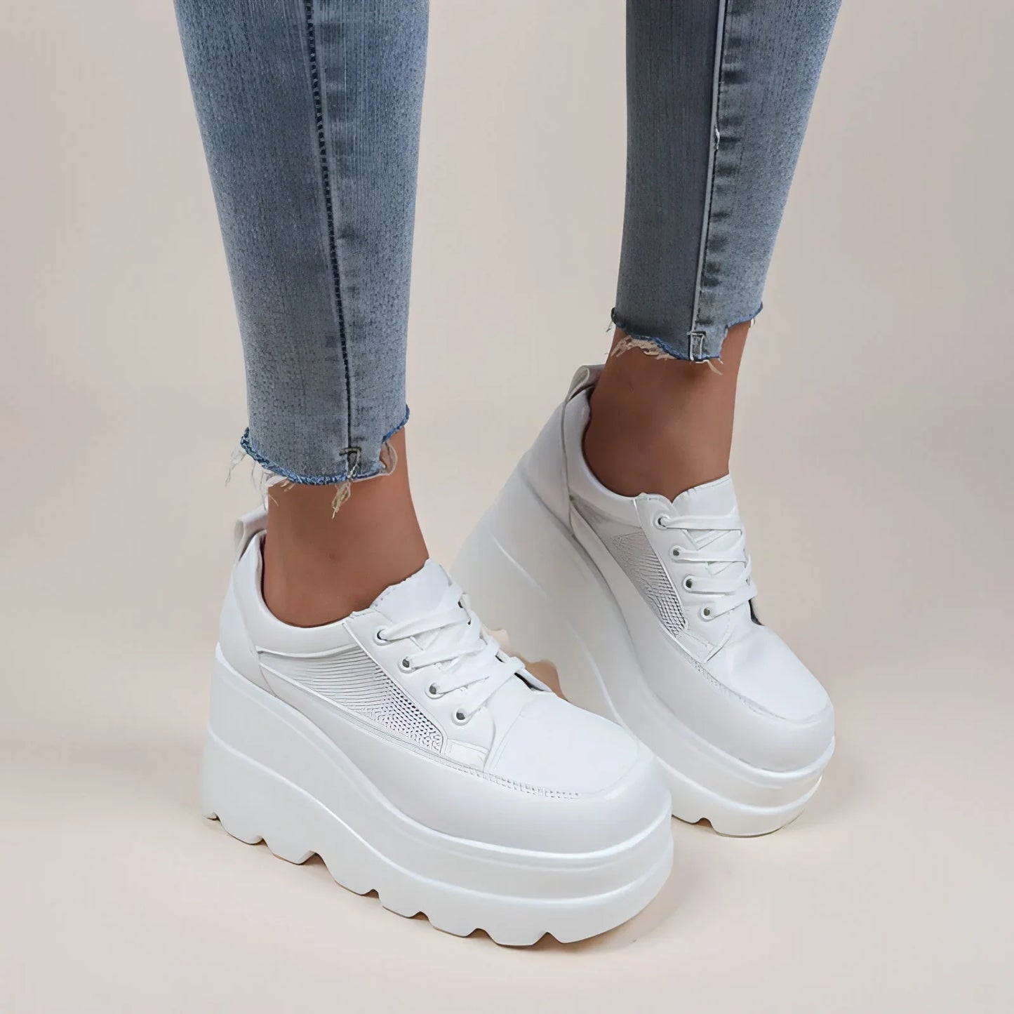 Women's Fashion Lace-up Thick Bottom Casual Daddy Shoes - Which Mark