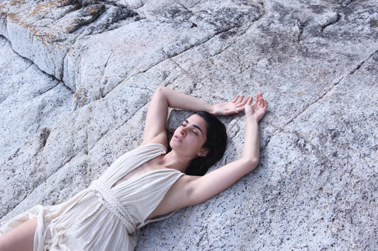 Beige Cotton Breathable Summer Maxi Dress - Which Mark