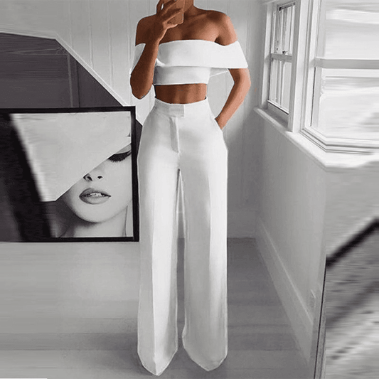 FlexiChic™ – Wide Leg Pants & Crop Top Two-Piece Set - Which Mark