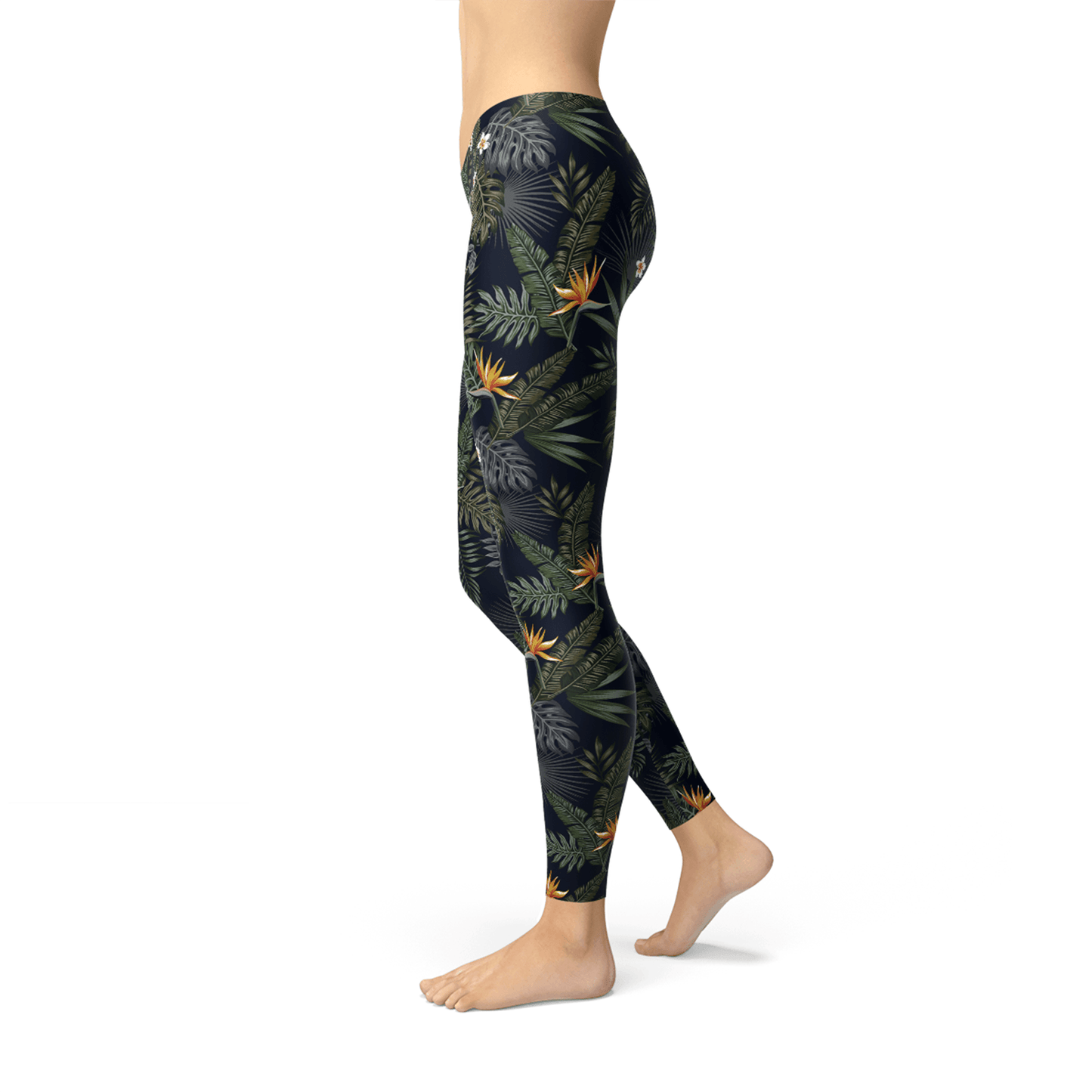 Womens Bird of Paradise Black Leggings - Which Mark