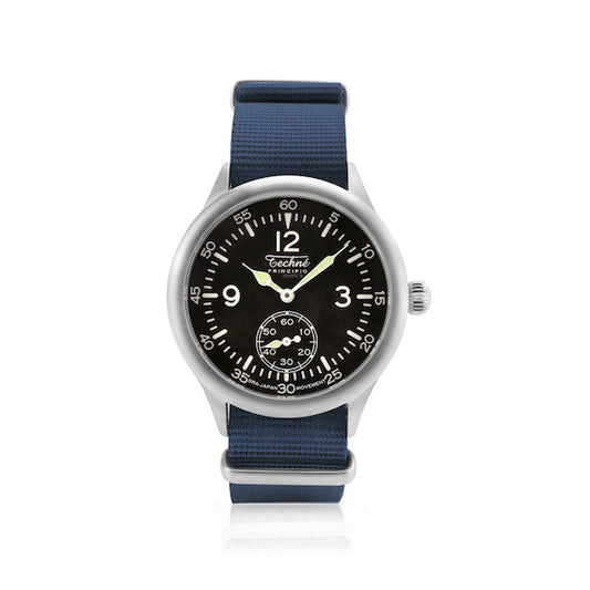 39.5mm field quartz watch with nylon 6 strap in navy blue colour - Which Mark