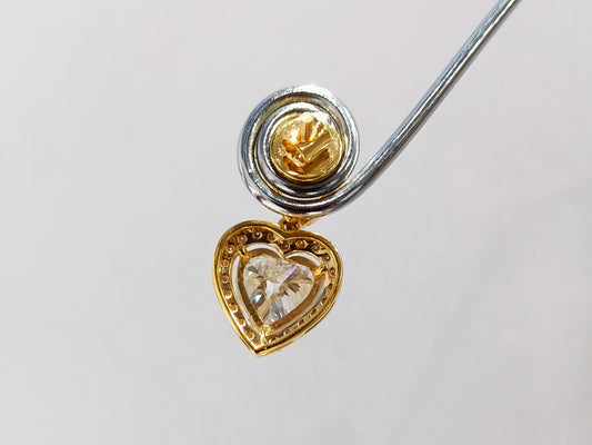 Moissanite Heart Shape Earring – WE00108 - Which Mark