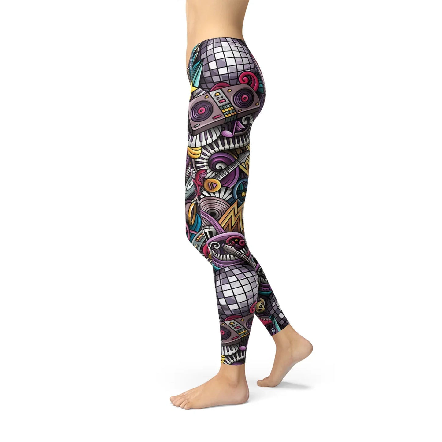 Womens Grunge Rock n Roll Leggings - Which Mark