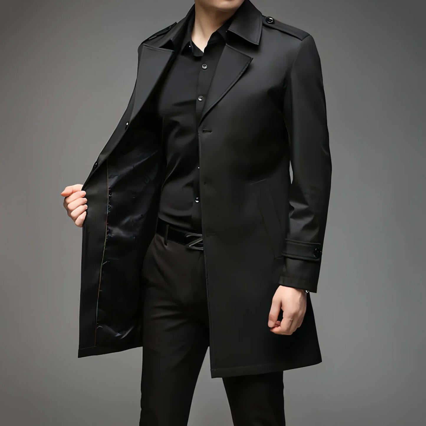 UrbanLayer™ – Mid-Length Trench Coat for Men - Which Mark