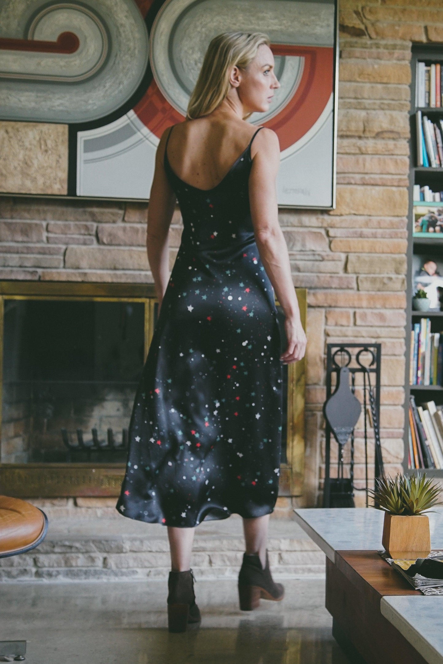 Andromeda Silk Dress in Galaxy - Which Mark