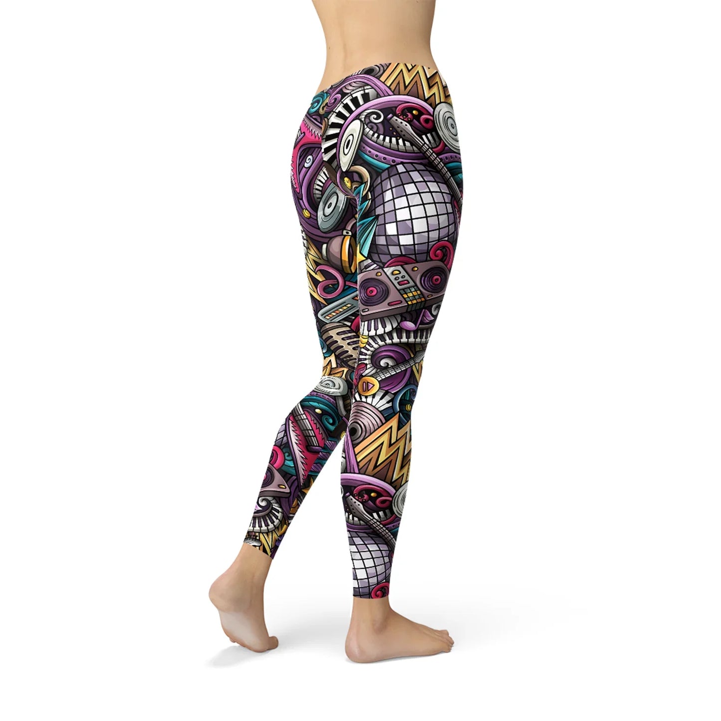 Womens Grunge Rock n Roll Leggings - Which Mark