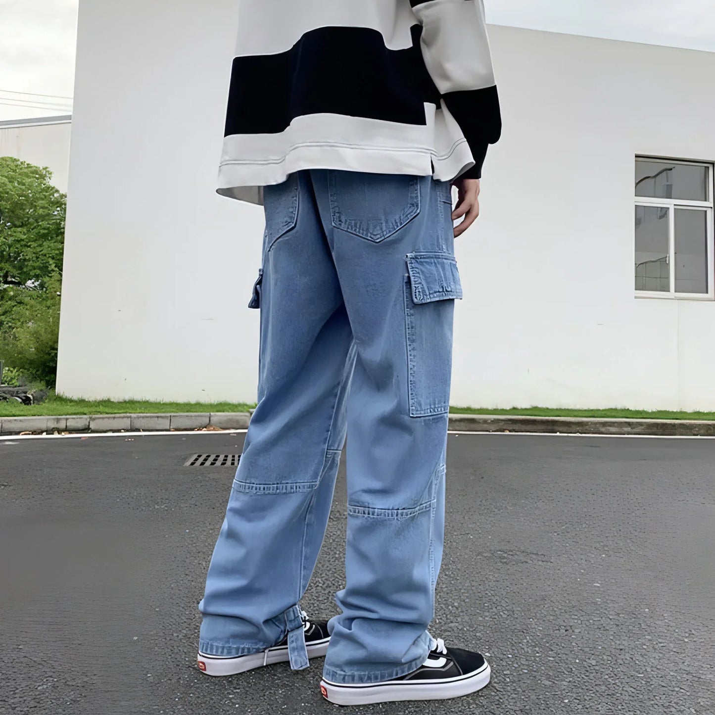 UrbanEase™ Men Wide Leg Jeans Hip Hop Casual - Which Mark