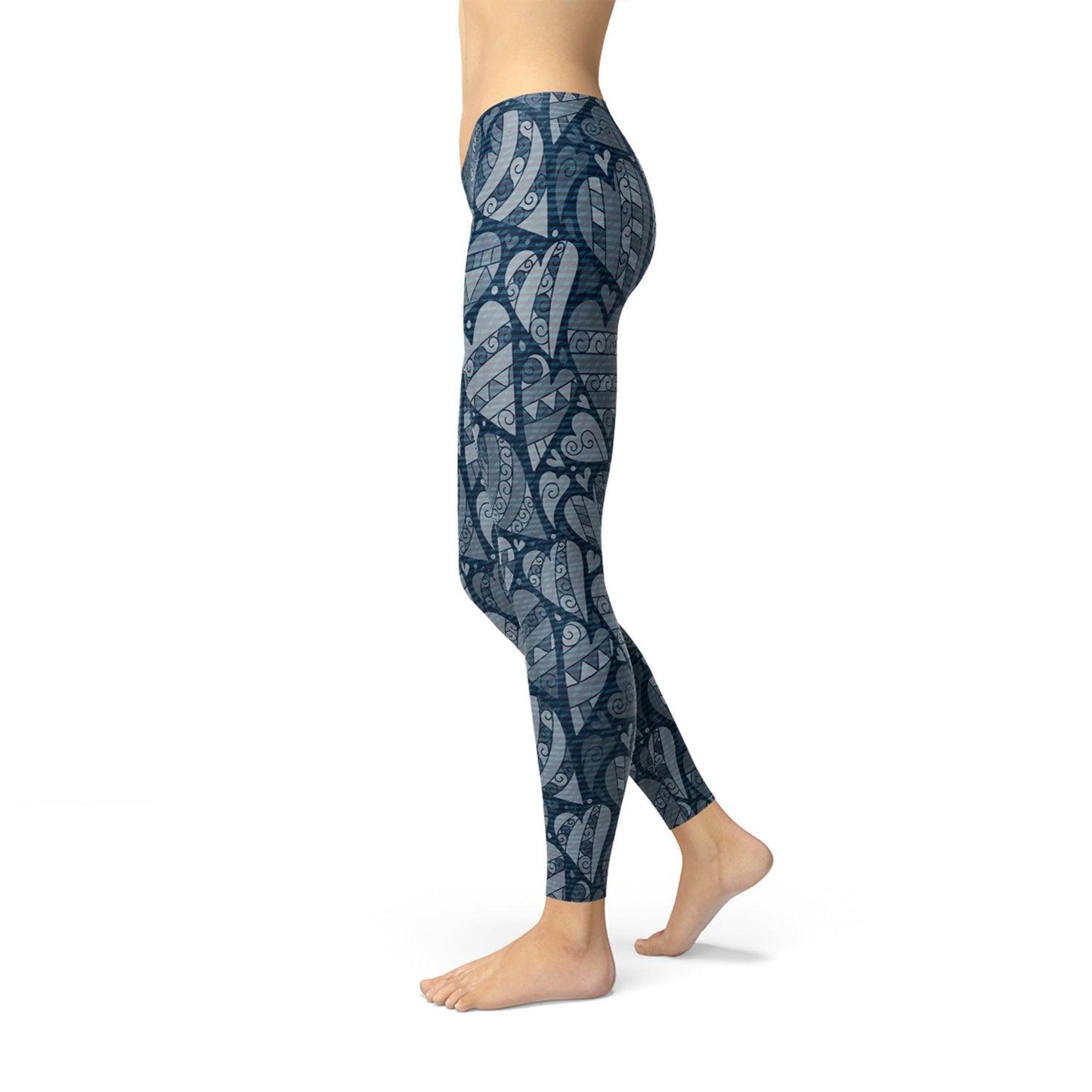 Blue Hearts on Heart Leggings - Which Mark