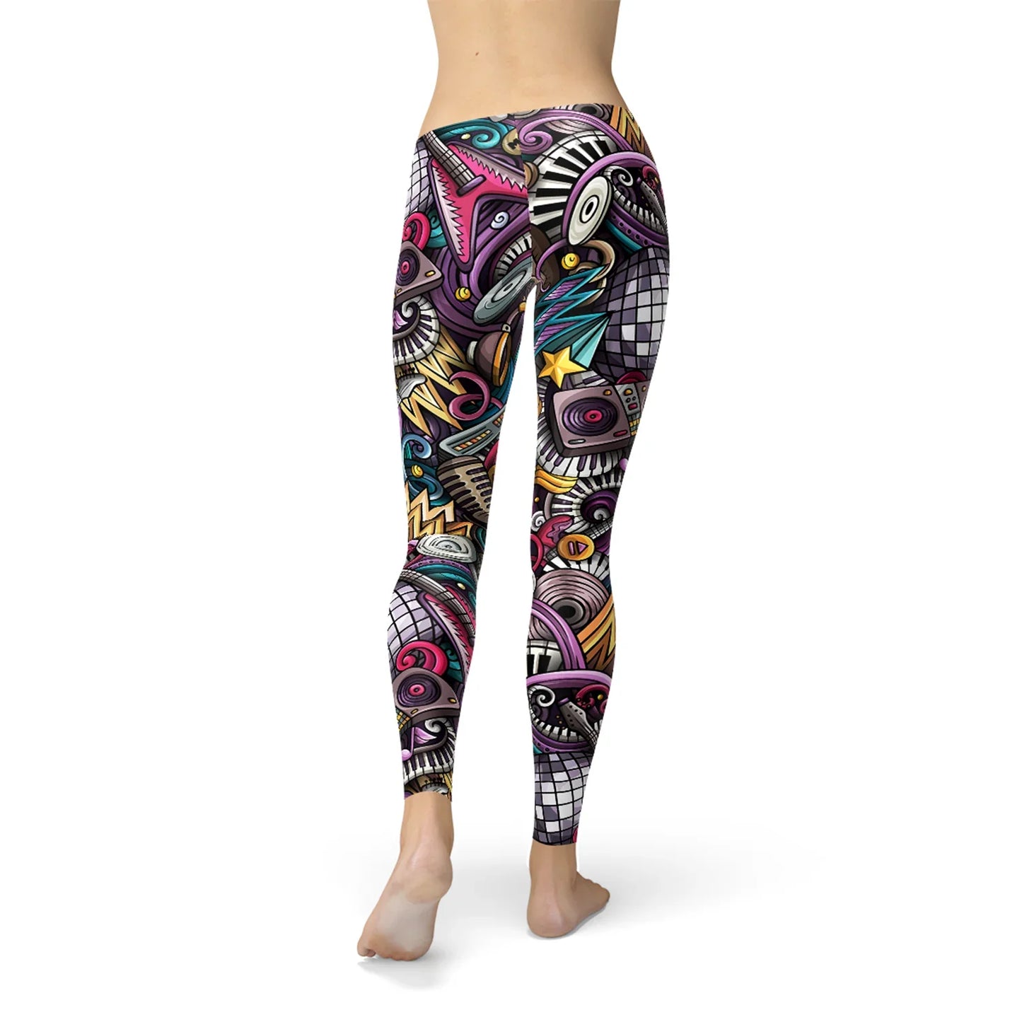 Womens Grunge Rock n Roll Leggings - Which Mark