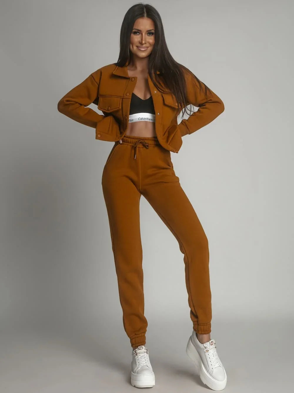 Warm women's set katana sweatpants caramel FI760 - Which Mark