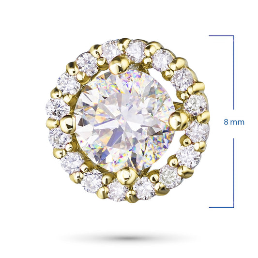 14K Yellow Gold Pendant with 17 Round-Cut Lab-Created Diamonds 0.665 - Which Mark