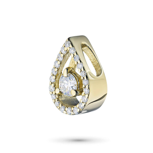 14K Yellow Gold Pendant with 21 Round-Cut Lab-Created Diamonds 0.363 - Which Mark