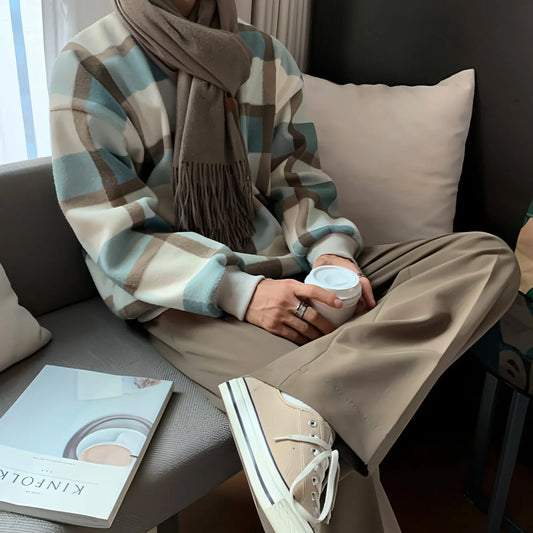 Plush Plaid Sweater Men's - Which Mark