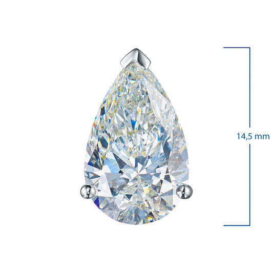 14K White Gold Pendant with 1 Pear-Cut Lab-Created Diamond 1.08 CT.TW - Which Mark