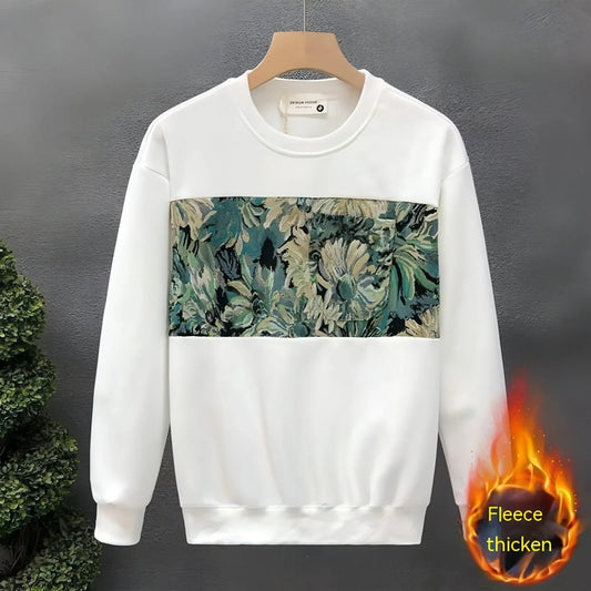 Fashion Brand Crew Neck Pullover Sweatshirt Men - Which Mark