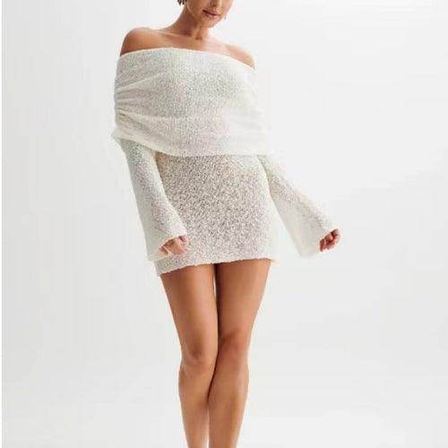 25 Edition – Off-Shoulder Knit Bodycon Dress - Which Mark