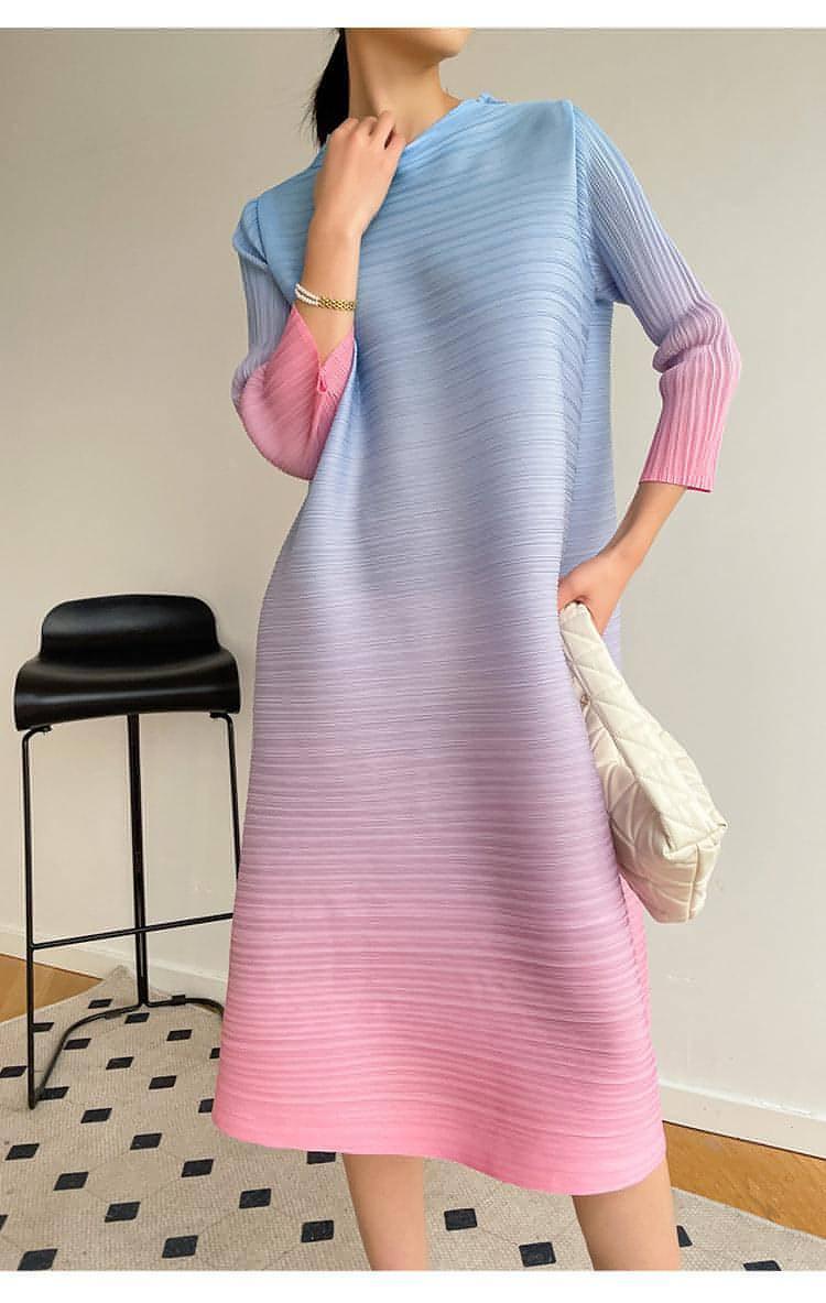 Pleated Plus Size Dress Women - Which Mark