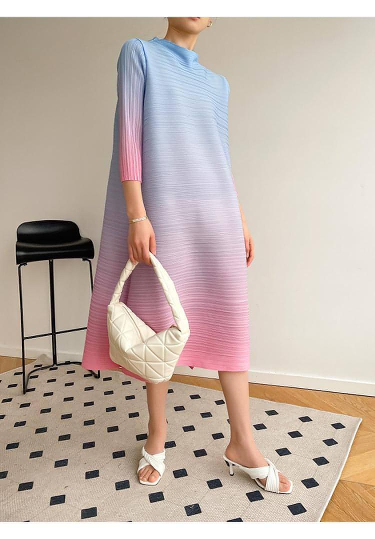 Pleated Plus Size Dress Women - Which Mark