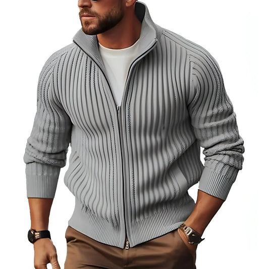 Zipper Outerwear Sweater Coat For Men Fleece-lined Thickened Winter - Which Mark