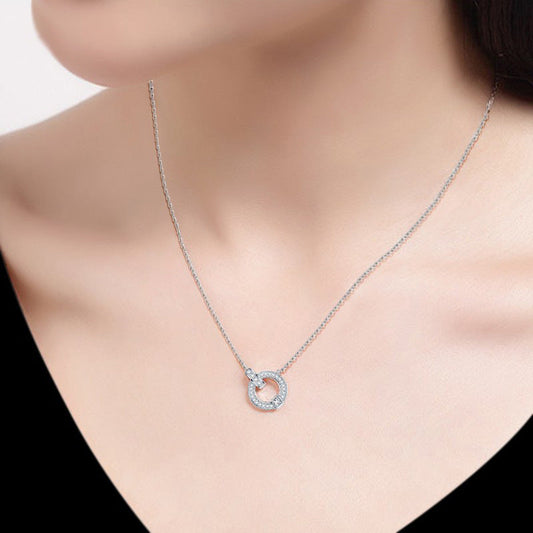 18K Gold Simple Fashion Diamond Clavicle Necklace - Which Mark