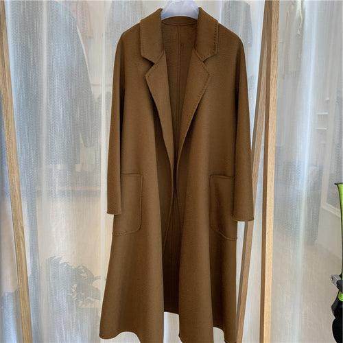 Water Ripple Cashmere Women's Long Reversible Coat – Luxury & - Which Mark