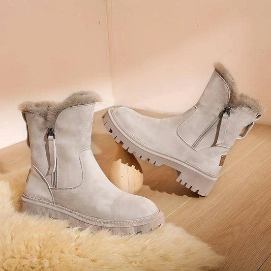 Women's Cotton-padded Shoes Winter New Fur Snow Boots Fleece-lined - Which Mark