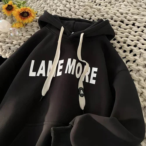 American-style Heavy Hooded Sweater Men's Fleece-lined Thickened - Which Mark