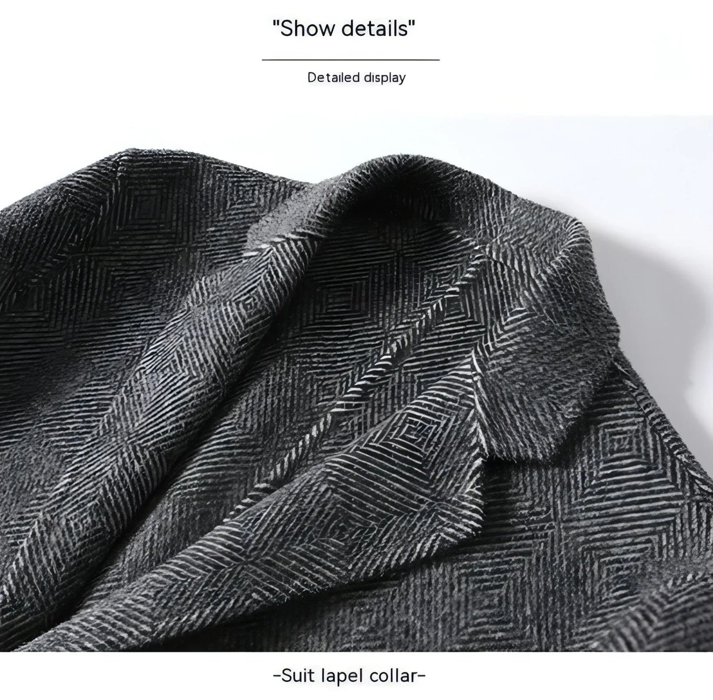 Cashmere Wool Trench Coat Winter Plaid Long Casual Coat Jacke Men - Which Mark
