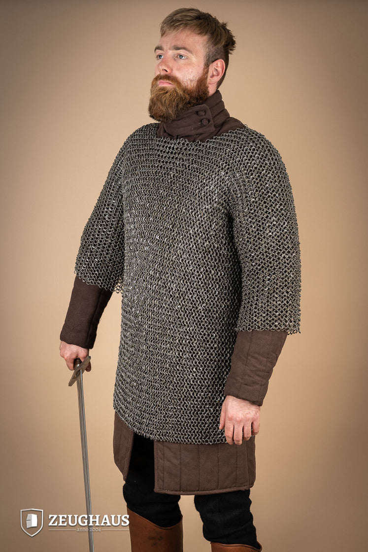 Chainmail Haubergeon Roundring Riveted 10mm Steel Oiled - Which Mark