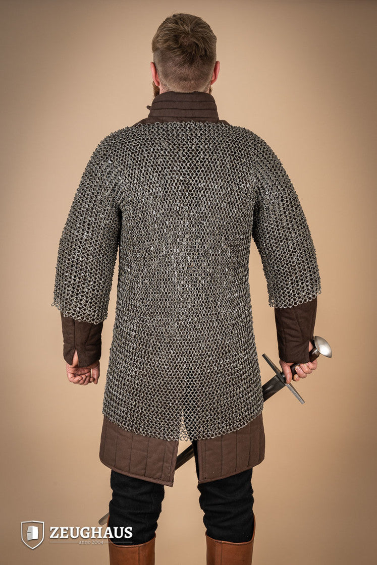 Chainmail Haubergeon Roundring Riveted 10mm Steel Oiled - Which Mark